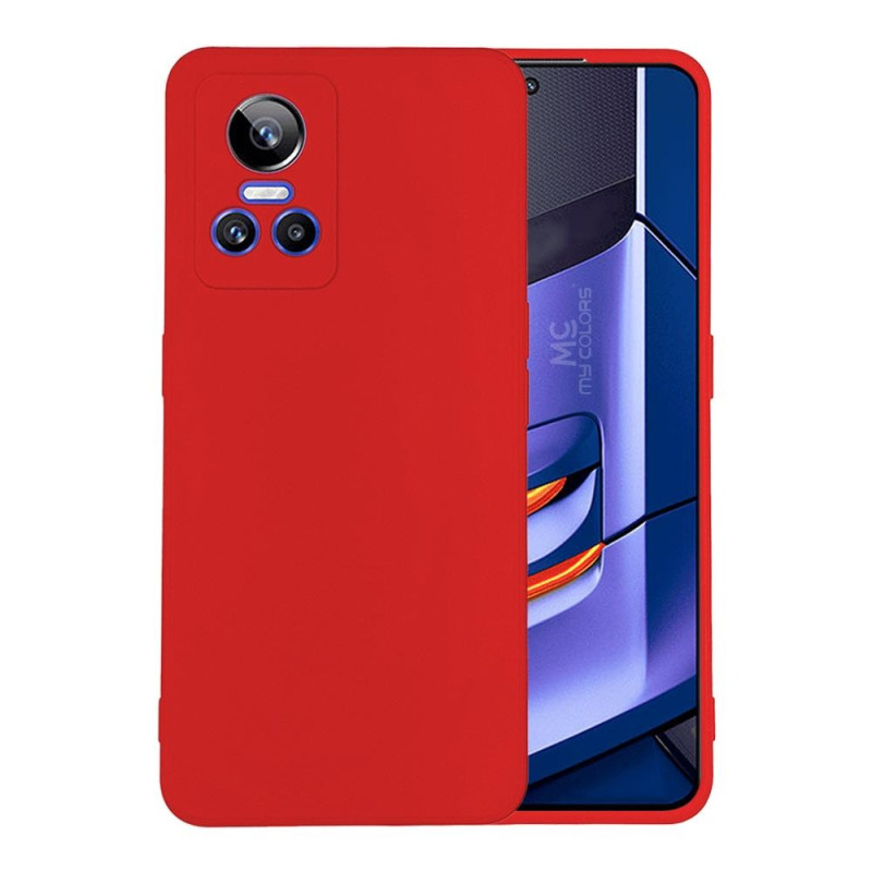 Θήκη Πλάτης Σιλικόνης Απλή για Realme GT Neo 3 - Χρώμα: Κόκκινο