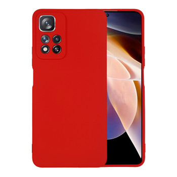 Θήκη Πλάτης Σιλικόνης Soft για Xiaomi Redmi Note 11 5G - Χρώμα: Κόκκινο