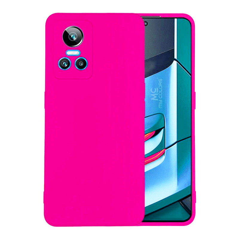 Θήκη Πλάτης Σιλικόνης Απλή για Realme GT Neo 3 - Χρώμα: Φούξια