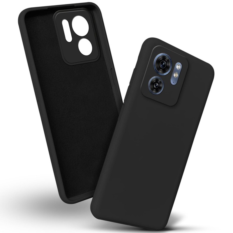 Θήκη Πλάτης Σιλικόνης Soft για Motorola Edge 40 - Χρώμα: Μαύρο