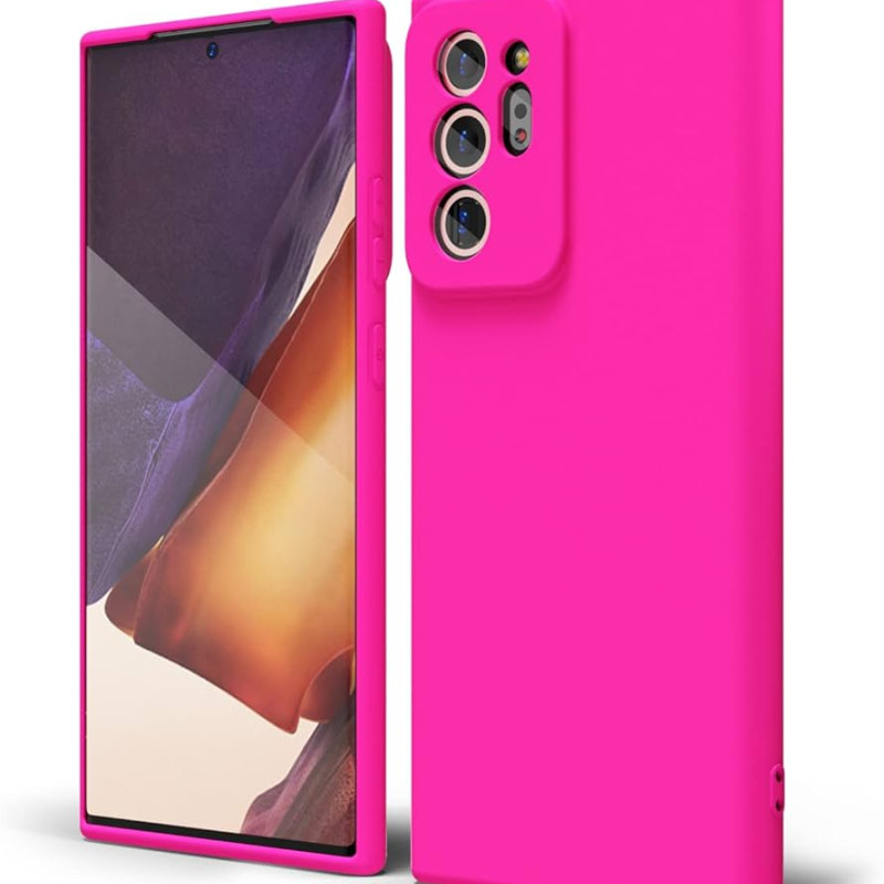 Θήκη Πλάτης Σιλικόνης Απλή για Samsung Galaxy Note 20 Ultra - Χρώμα: Φούξια