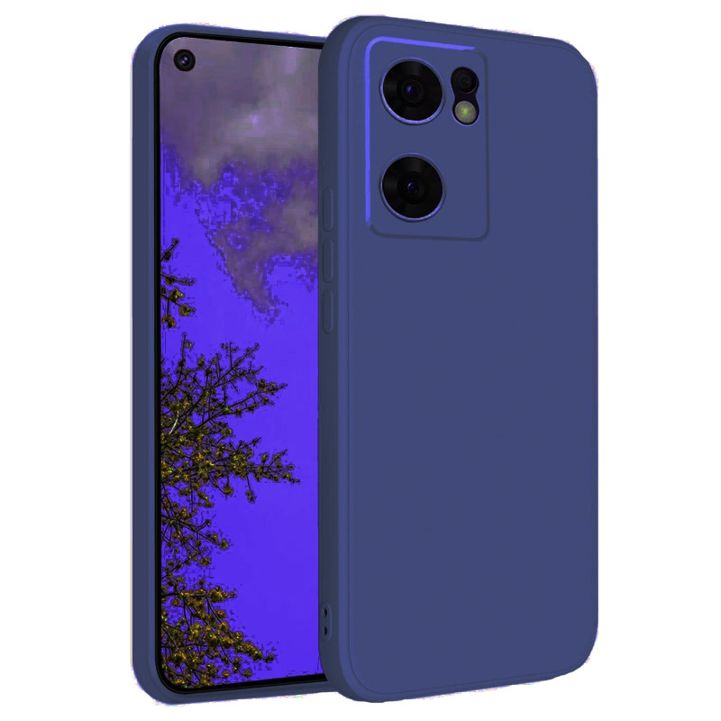 Θήκη Πλάτης Σιλικόνης Soft για Oppo Reno7 5G - Χρώμα: Σκούρο Μπλε