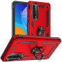 Σκληρή Θήκη Πλάτης Armor με Βάση Στήριξης για Huawei P40 - Χρώμα: Κόκκινο