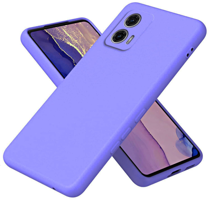 Θήκη Πλάτης Σιλικόνης Soft για Motorola G53 - Χρώμα: Λιλά
