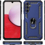 Σκληρή Θήκη Πλάτης Armor με Βάση Στήριξης για Samsung Galaxy A14 - Χρώμα: Σκούρο Μπλέ
