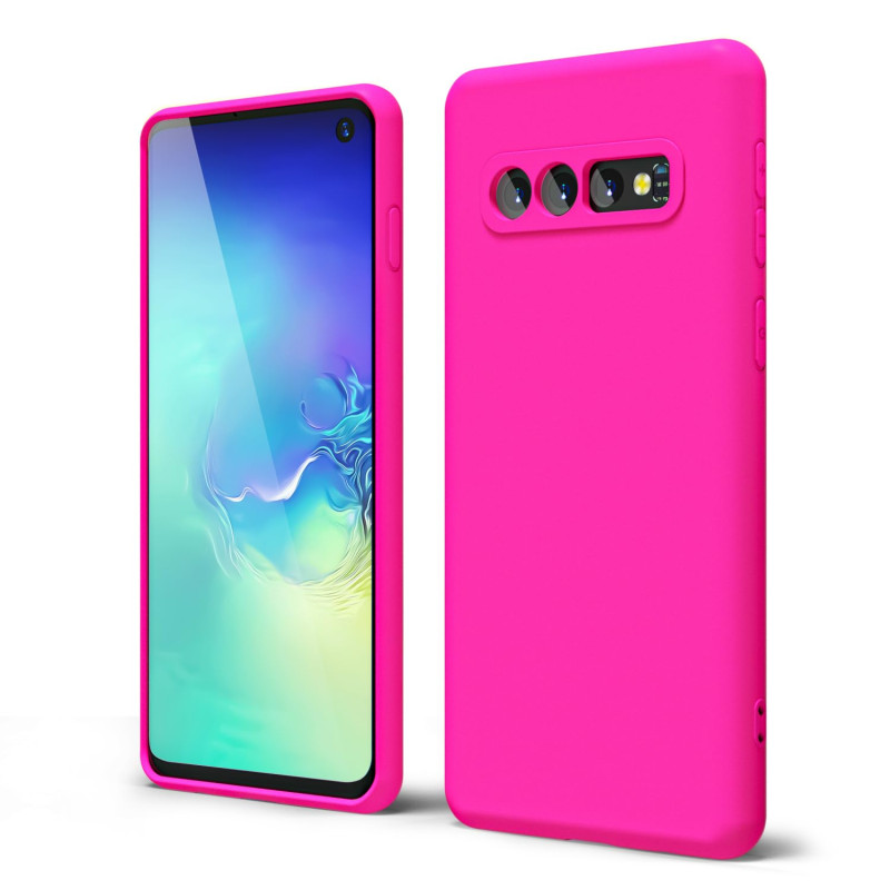 Θήκη Πλάτης Σιλικόνης Soft για Samsung Galaxy S10 Plus - Χρώμα: Φούξια Θήκη Πλάτης Σιλικόνης Soft για Samsung Galaxy S10 Plus - Χρώμα: Φούξια
