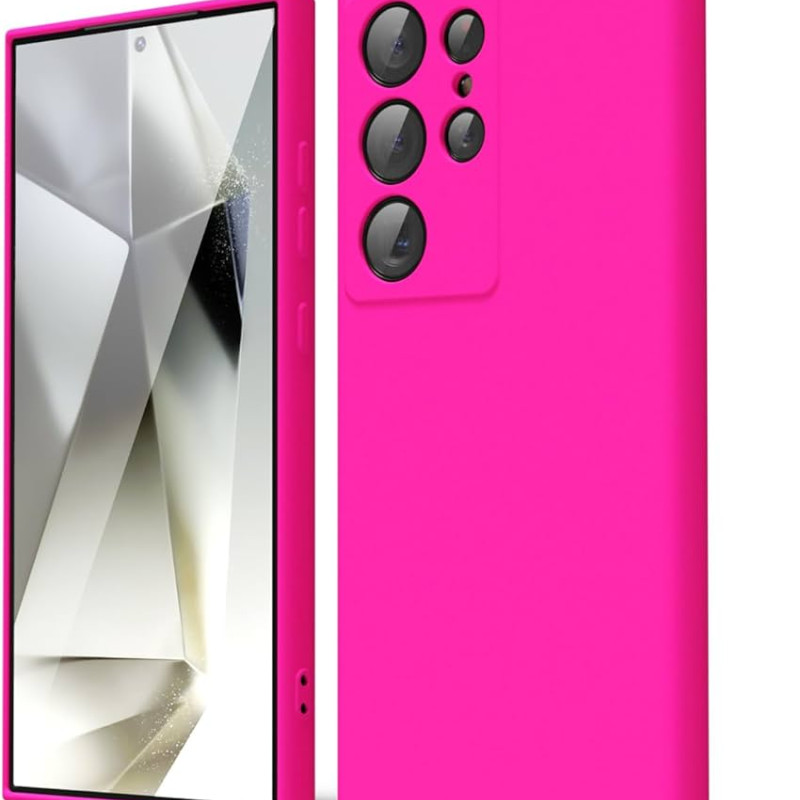 Θήκη Πλάτης Σιλικόνης Soft για Samsung Galaxy S24 Ultra - Χρώμα: Φούξια