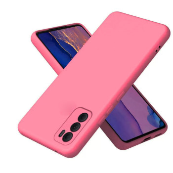 Θήκη Πλάτης Σιλικόνης Soft για Motorola G60 - Χρώμα: Φούξια