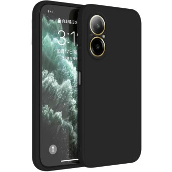 Θήκη Πλάτης Σιλικόνης Απλή για Oppo A58/A78 - Χρώμα: Μαύρο