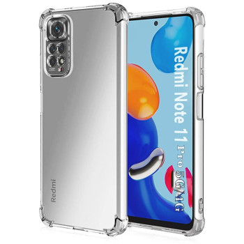 Θήκη Πλάτης Σιλικόνης Anti Shock για Xiaomi Redmi Note 11 Pro / Redmi Note 12 Pro 4G - Χρώμα: Διάφανο