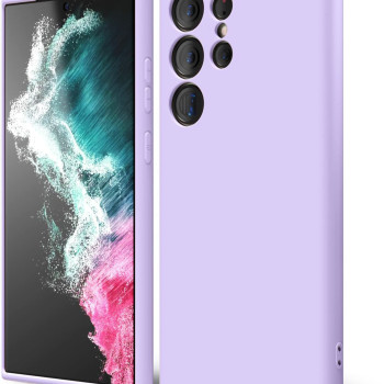 Θήκη Πλάτης Σιλικόνης Soft για Samsung Galaxy S22 Ultra - Χρώμα: Λιλά