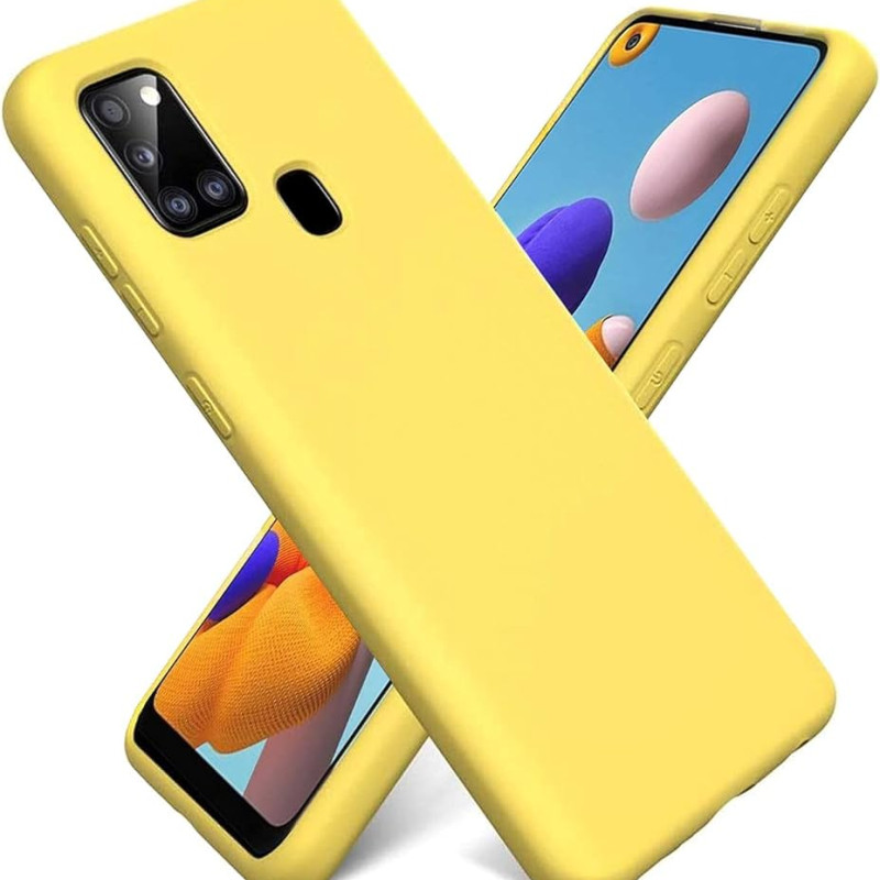 Θήκη Πλάτης Σιλικόνης Soft για Samsung Galaxy A21S - Χρώμα: Κίτρινο Θήκη Πλάτης Σιλικόνης Soft για Samsung Galaxy A21S - Χρώμα: Κίτρινο
