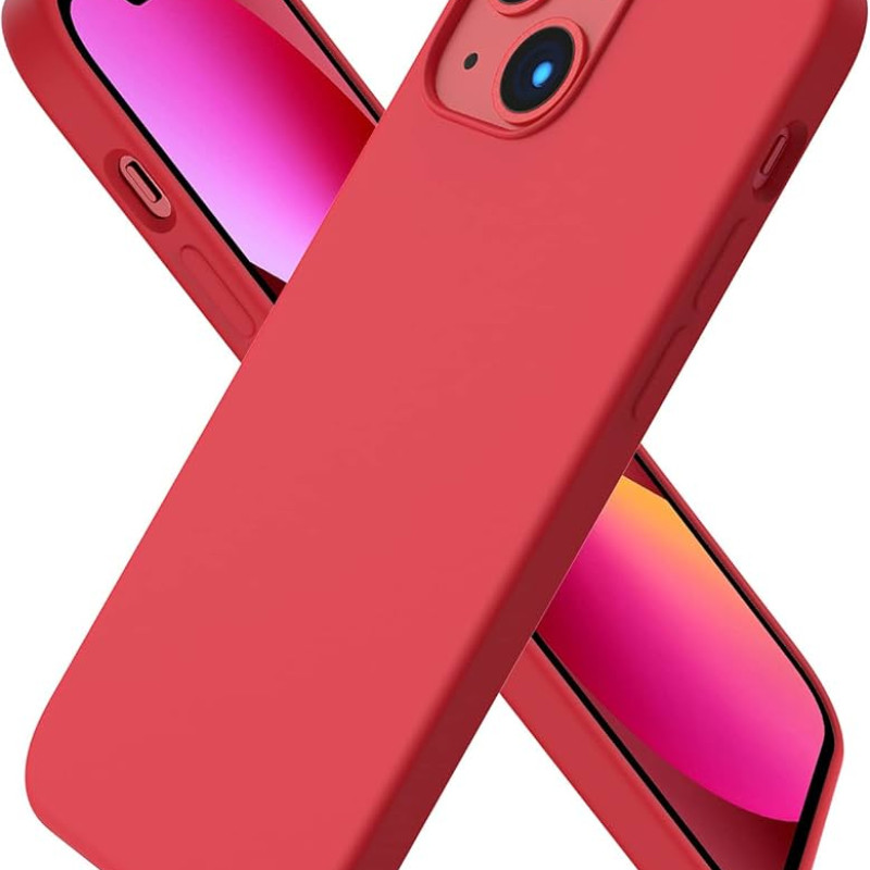 Θήκη Πλάτης Σιλικόνης Soft για Apple iPhone 13 Mini - Χρώμα: Κόκκινο
