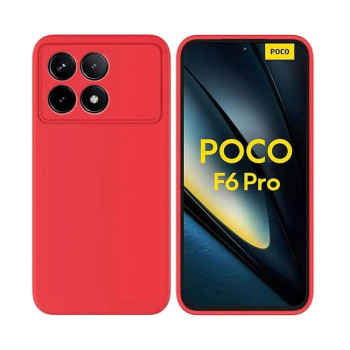 Θήκη Πλάτης Σιλικόνης Soft για Xiaomi Poco F6 Pro - Χρώμα: Κόκκινο