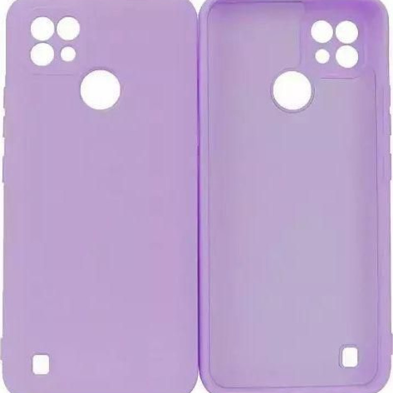 Θήκη Πλάτης Σιλικόνης Απλή για Realme C21 - Χρώμα: Λιλά