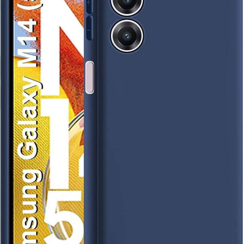 Θήκη Πλάτης Σιλικόνης Απλή για Samsung Galaxy M14 - Χρώμα: Σκούρο Μπλέ
