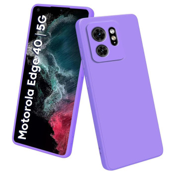Θήκη Πλάτης Σιλικόνης Soft για Motorola Edge 40 - Χρώμα: Λιλά
