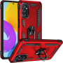 Σκληρή Θήκη Πλάτης Armor με Βάση Στήριξης για Samsung Galaxy M52 - Χρώμα: Κόκκινο