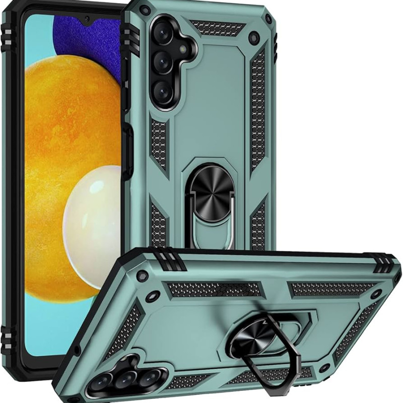 Σκληρή Θήκη Πλάτης Armor με Βάση Στήριξης για Samsung Galaxy A13 5G - Χρώμα: Σκούρο Πράσινο Σκληρή Θήκη Πλάτης Armor με Βάση Στήριξης για Samsung Galaxy A13 5G - Χρώμα: Σκούρο Πράσινο