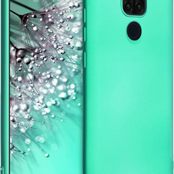 Θήκη Πλάτης Σιλικόνης Απλή για Xiaomi Redmi Note 9 - Χρώμα: Τιρκουάζ