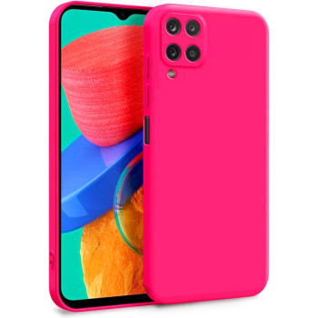 Θήκη Πλάτης Σιλικόνης Απλή για Samsung Galaxy M33 - Χρώμα: Φούξια