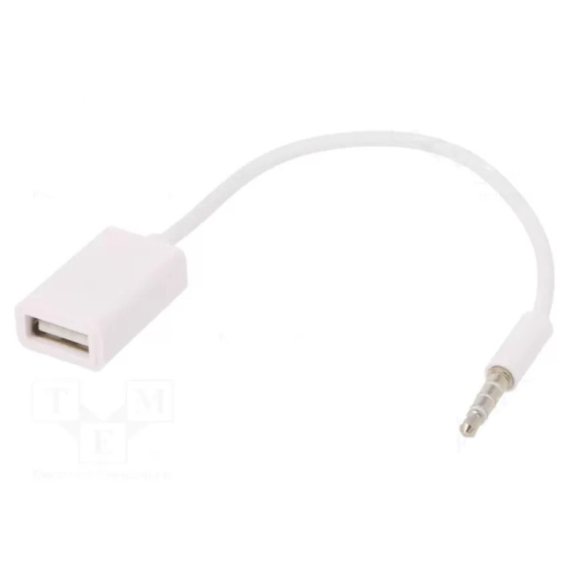 Καλώδιο Αντάπτορας Audio Cable 3.5mm Male σε USB Female - Χρώμα: Άσπρο