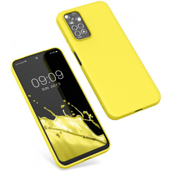 Θήκη Πλάτης Σιλικόνης Απλή για Xiaomi Poco M4 Pro 5G - Χρώμα: Κίτρινο