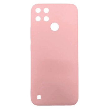 Θήκη Πλάτης Σιλικόνης Απλή για Realme C21 - Χρώμα: Ρόζ