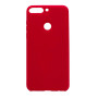 Θήκη Πλάτης Σιλικόνης Απλή για Huawei Y7 2018 - Χρώμα: Κόκκινο