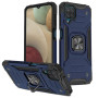 Σκληρή Θήκη Πλάτης Armor με Βάση Στήριξης για Samsung Galaxy A12 - Χρώμα: Σκούρο Μπλέ