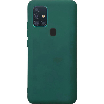 Θήκη Πλάτης Σιλικόνης Soft για Samsung Galaxy A21S - Χρώμα: Σκούρο Πράσινο