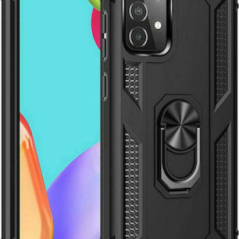 Σκληρή Θήκη Πλάτης Armor με Βάση Στήριξης για Samsung Galaxy A33 - Χρώμα: Μαύρο