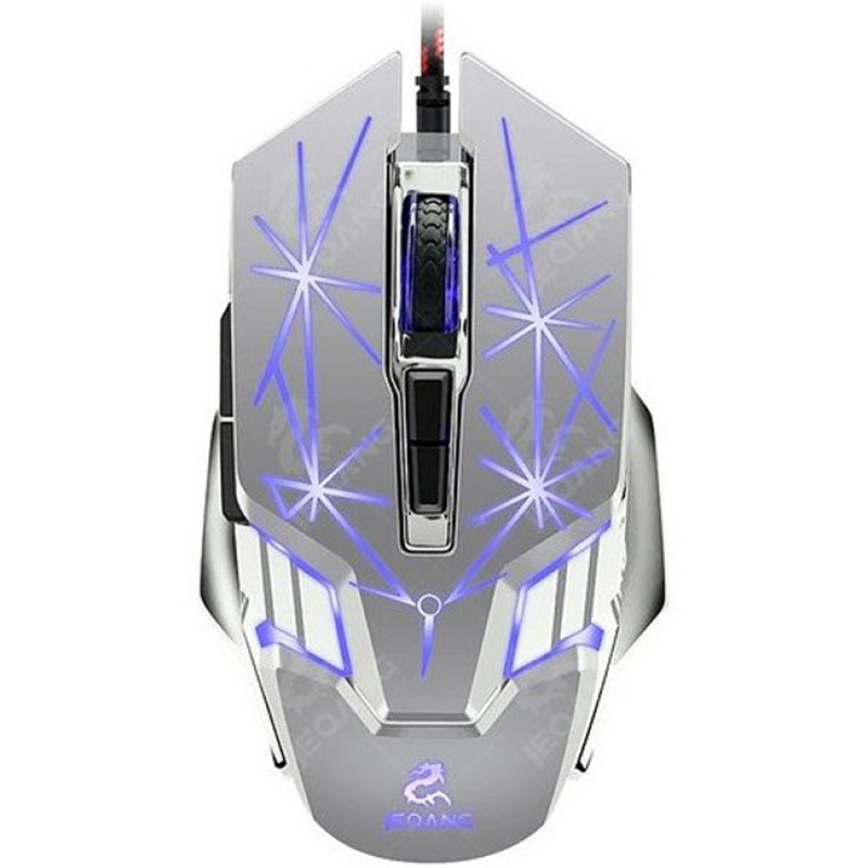 JEQANG JM-580 Ενσύρματο Gaming Ποντίκι - Χρώμα: Ασημί