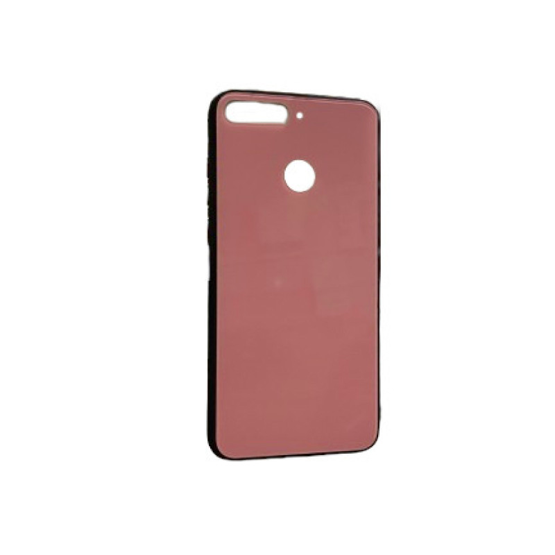 Θήκη Πλάτης Πλαστική με Πλαίσιο Σιλικόνης Huawei Y6 Prime 2018 - Χρώμα: Ρόζ/Μαύρο