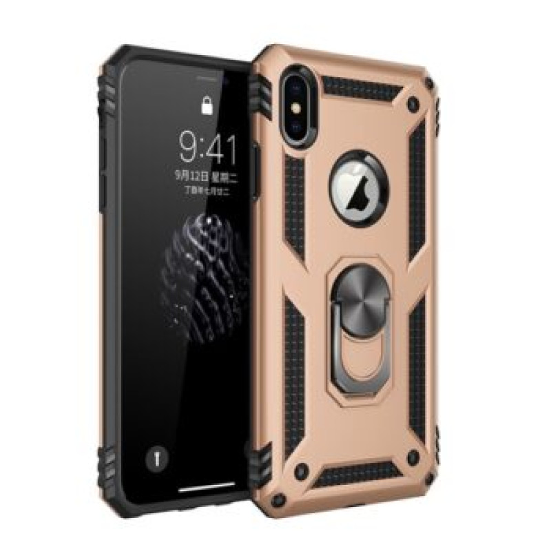 Σκληρή Θήκη Πλάτης Armor με Βάση Στήριξης για iPhone XS Max - Χρώμα: Χρυσό