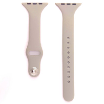 Smoothband Λουράκι Σιλικόνης με Pin για Apple Watch 38/40/41mm - Χρώμα: Μπεζ