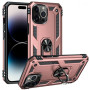 Σκληρή Θήκη Πλάτης Armor με Βάση Στήριξης για iPhone 15 Plus - Χρώμα: Ροζ Χρυσό