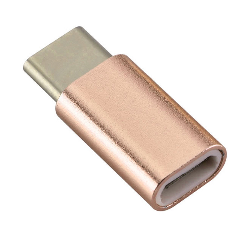 Μετατροπέας Lightning Female σε Type-C Male - Χρώμα: Ροζ Χρυσό