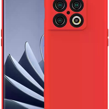 Θήκη Πλάτης Σιλικόνης Soft για Oneplus 10 Pro - Χρώμα: Κόκκινο