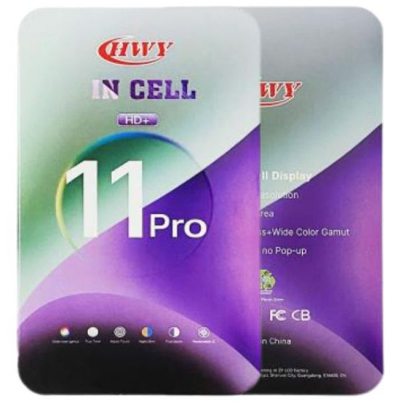 Incell Οθόνη LCD HD+ με Μηχανισμό Αφής HWY για iPhone 11 Pro - Χρώμα: Μαύρο