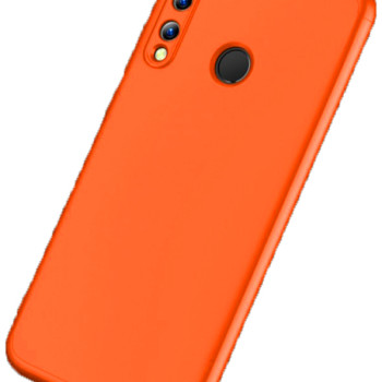 Θήκη Πλάτης Σιλικόνης Απλή με Προστασία Κάμερας για Huawei P40 Lite E - Χρώμα: Πορτοκαλί