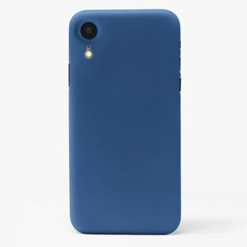 Θήκη Πλάτης Σιλικόνης Απλή για Apple iPhone XR - Χρώμα: Σκούρο Μπλέ