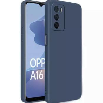 Θήκη Πλάτης Σιλικόνης Soft για Oppo A16/A16S/A16R - Χρώμα: Σκούρο Μπλε