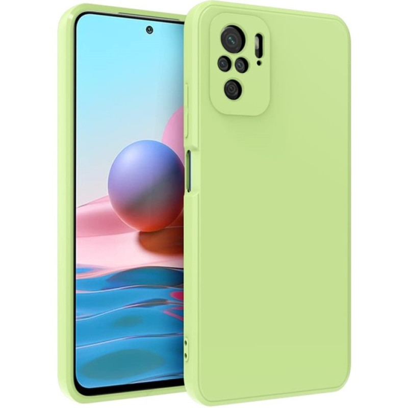 Θήκη Πλάτης Σιλικόνης Soft για Xiaomi Redmi 10 - Χρώμα: Απαλό Πράσινο
