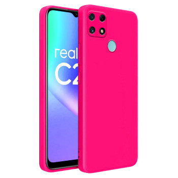 Θήκη Πλάτης Σιλικόνης Soft για Realme C25 - Χρώμα: Φούξια