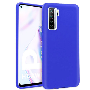 Θήκη Πλάτης Σιλικόνης Απλή για Huawei P40 Lite 5G - Χρώμα: Μπλέ