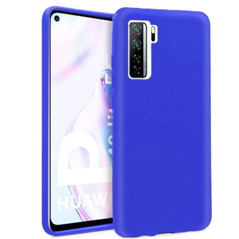 Θήκη Πλάτης Σιλικόνης Απλή για Huawei P40 Lite 5G - Χρώμα: Μπλέ