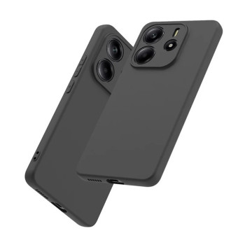 Θήκη Πλάτης Σιλικόνης Απλή για Xiaomi Redmi Note 14 4G - Χρώμα: Μαύρο