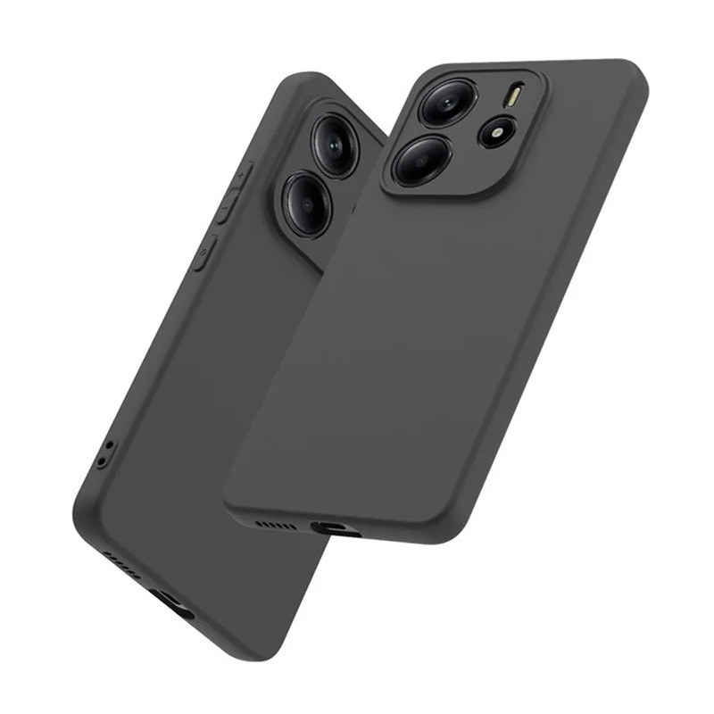 Θήκη Πλάτης Σιλικόνης Απλή για Xiaomi Redmi Note 14 4G - Χρώμα: Μαύρο