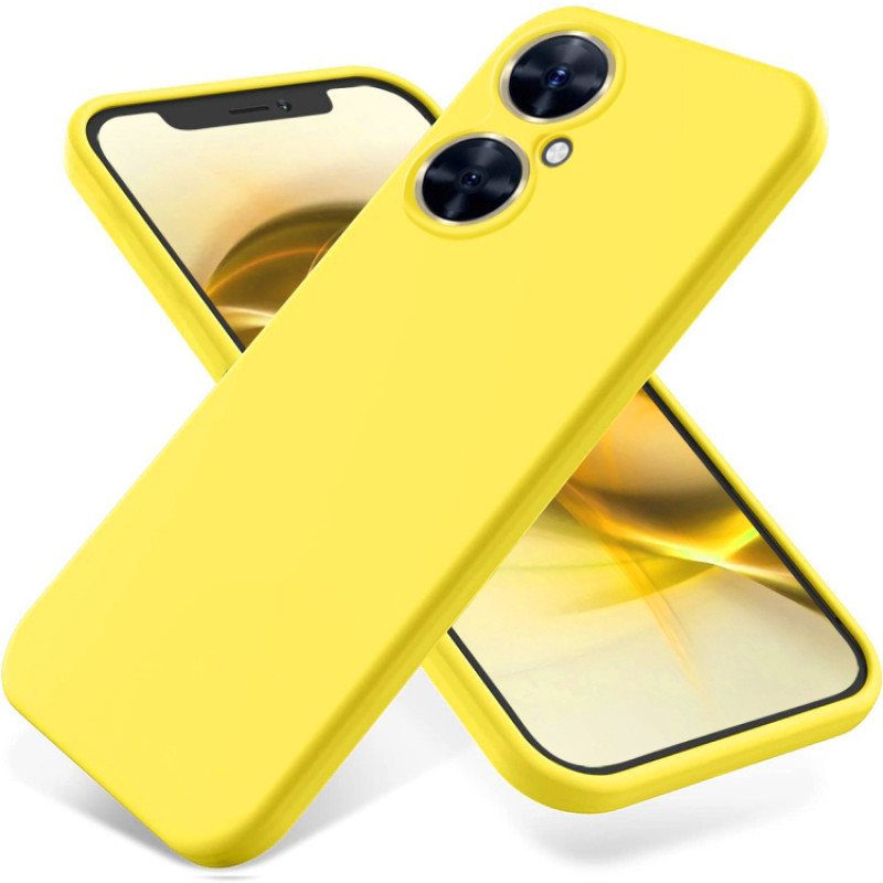 Θήκη Πλάτης Σιλικόνης Soft για Huawei Nova 11i - Χρώμα: Κίτρινο